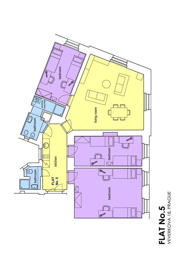 Letna Apartments Prague Luaran gambar